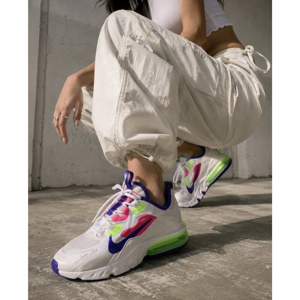 Nike Air Max 270 React Multicolor Athletic Shoes Size 9.5 EU 41 CZ0436-100